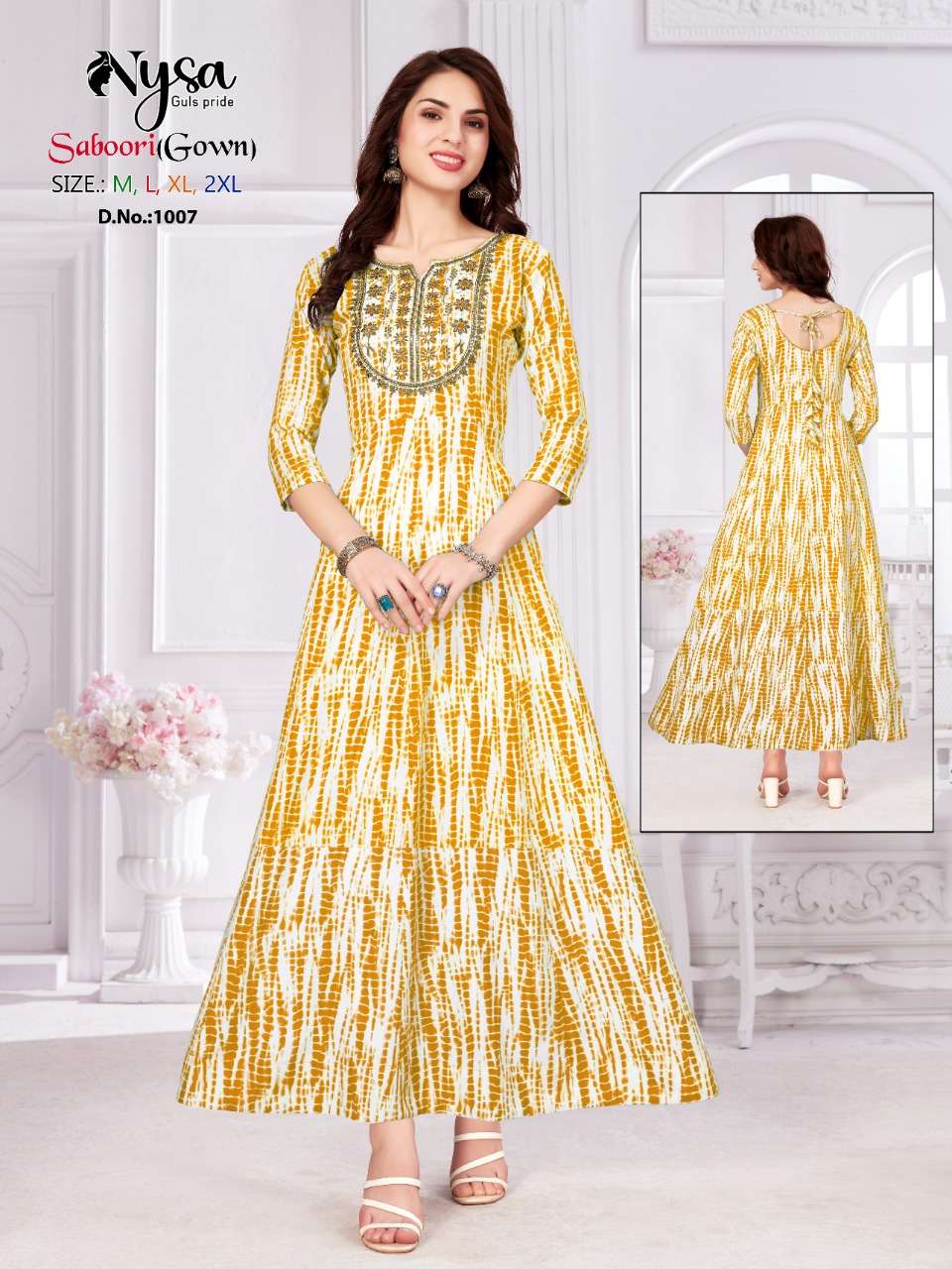 Nysa-saboori  Vol-1-fabric-rayon-embroidery- Sequence Work-capsule-saboori Print-anarkali-long-gown-1007